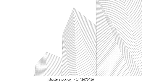 architecture abstract graphics 3d illustration