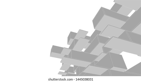 architecture abstract graphics 3d illustration