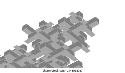 architecture abstract graphics 3d illustration