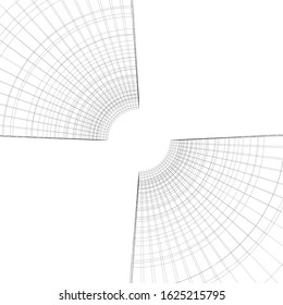 architecture abstract linear vector 3d illustration 