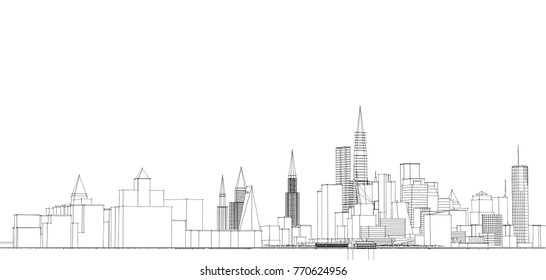 architecture abstract,  panorama