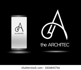 architecture agency vector logo design. Letter A icon symbol sign