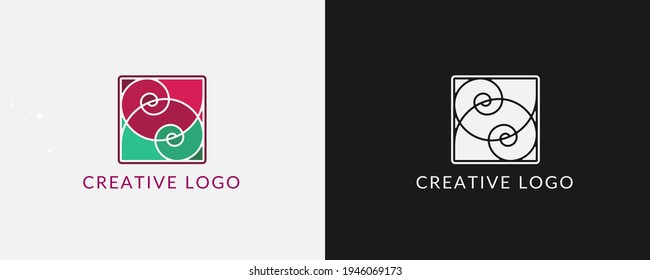 Architecture Agency Vector Logo Design. Letter S In Fibonacci Icon Symbol Sign