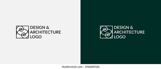 Architecture Agency Vector Logo Design. Fibonacci In Letter S Icon Symbol Sign