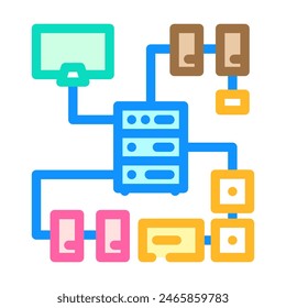 it architecture analyst color icon vector. it architecture analyst sign. isolated symbol illustration