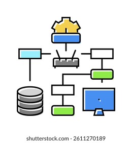 it architecture analyst color icon vector. it architecture analyst sign. isolated symbol illustration