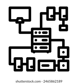 it architecture analyst line icon vector. it architecture analyst sign. isolated contour symbol black illustration
