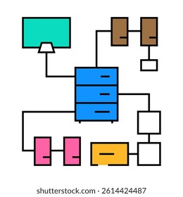 it architecture analyst line icon vector. it architecture analyst sign. isolated symbol illustration