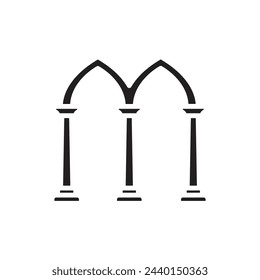 Architecture Arch Filled Icon Vector Illustration