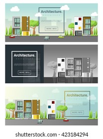 Architecture background Cityscape banner,vector,illustration