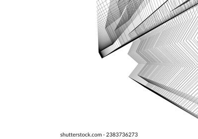 Architecture background vector 3d illustration