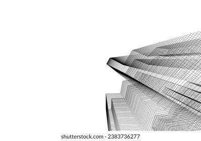 Architekturhintergrund, Vektorgrafik 3D