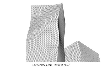 Vetor de fundo da arquitetura ilustração 3d sobre fundo branco