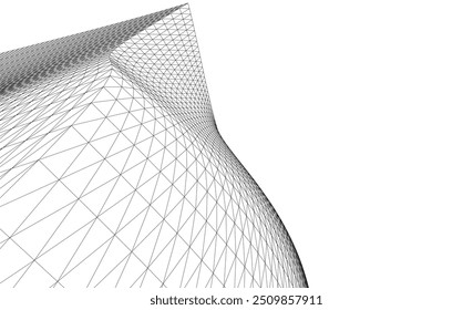 Vetor de fundo da arquitetura ilustração 3d sobre fundo branco