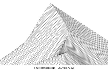 Architecture background vector 3d illustration on white background