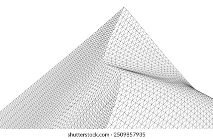 Architektur, Hintergrund, Vektor 3d-Illustration auf weißem Hintergrund