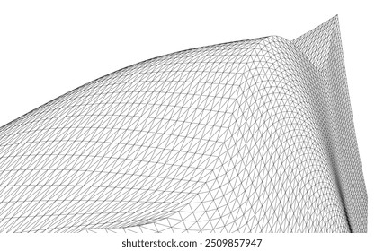 Architecture background vector 3d illustration on white background