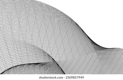 Ilustración 3d del Vector del fondo de la arquitectura en el fondo blanco