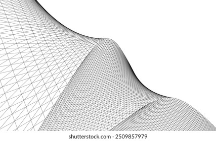 Architecture background vector 3d illustration on white background