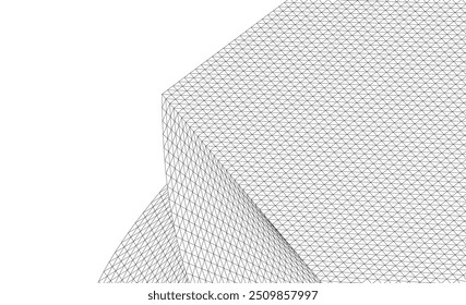 Ilustración 3d del Vector del fondo de la arquitectura en el fondo blanco