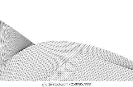 Architecture background vector 3d illustration on white background