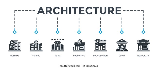 Architecture Banner Web Icon Vector Illustration. Can Be Used To Create Any Design.