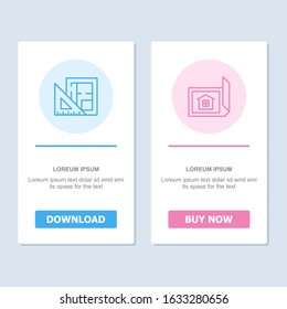 Architecture banners with pictogram icons. Construction planning sign symbols.