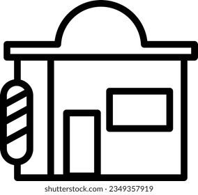 Architecture Barber Building Outline Icon