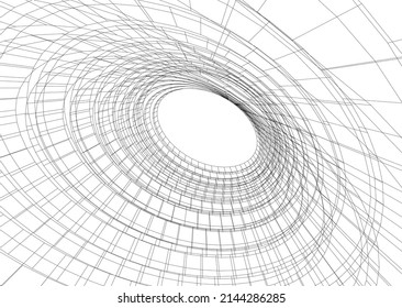 ilustración de vector blanco y negro de arquitectura 