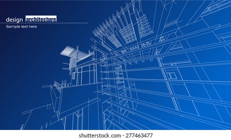 Architecture blue print background 