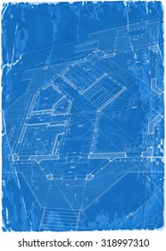 Architekturplan - 3D-Häuserplan / Vektorgrafik / EPS10