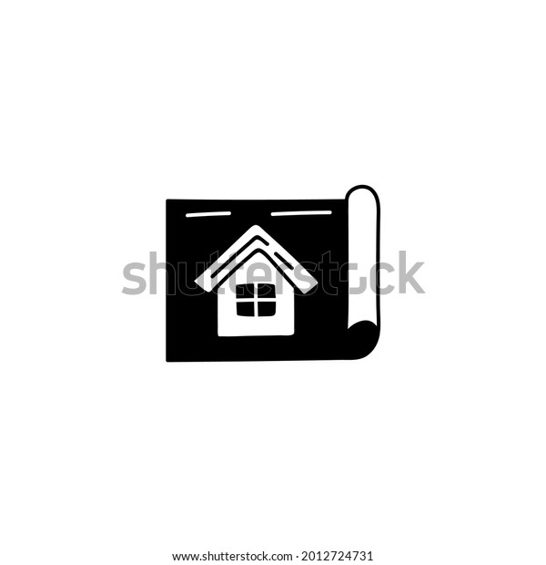 Architecture Blueprint Construction Design Icon Solid Stock Vector ...