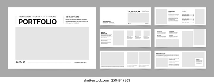 Architecture Brochure Design Template, Use for annual report, proposal, portfolio, brochure, catalog, magazine, booklet.