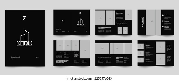 architecture brochure portfolio interior design template. company profile for business brochure, annual report, brochures, flyers, presentations, leaflet, magazine, book .and a4 size 