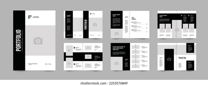 architecture brochure portfolio interior design template. company profile for business brochure, annual report, brochures, flyers, presentations, leaflet, magazine, book .and a4 size 