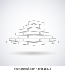 Architecture and Buildin, brick  logo design concept on a white background, vector illustration