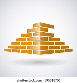 Architecture and Buildin, brick logo design concept  on a white background, vector illustration