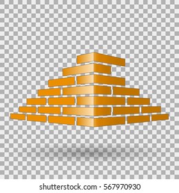 Architecture and Buildin, brick logo design concept on isolate background, vector illustration EPS10