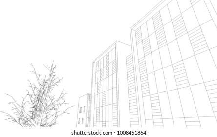 architecture building 3d