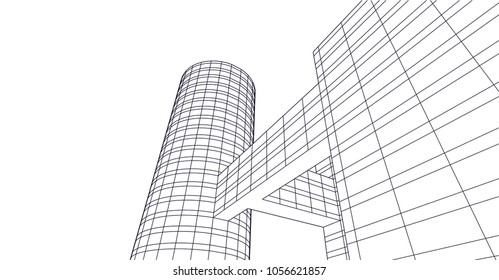 architecture building 3d 