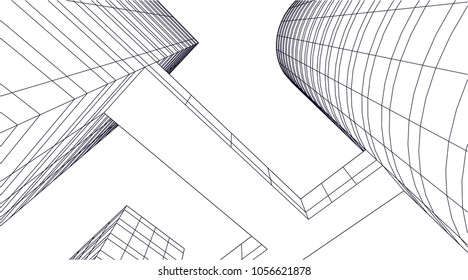 architecture building 3d 