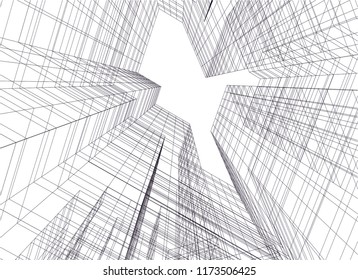 architecture building 3d 