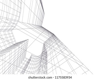 architecture building 3d 