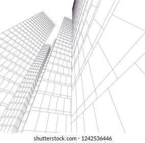 architecture building 3d 