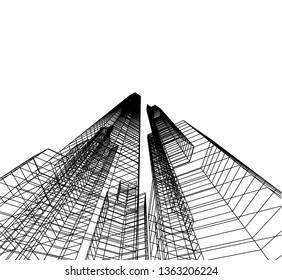 architecture building 3d 
