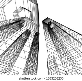 architecture building 3d 