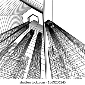architecture building 3d 