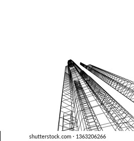 architecture building 3d 