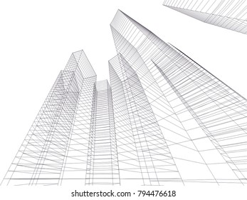 architecture building 3d 