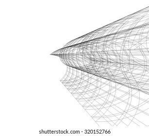 Architecture building. 3d background